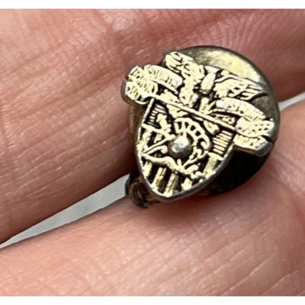 Vintage‎ West Point USMC Honor Country Tie Tack Pin Tiny Mens Accessory